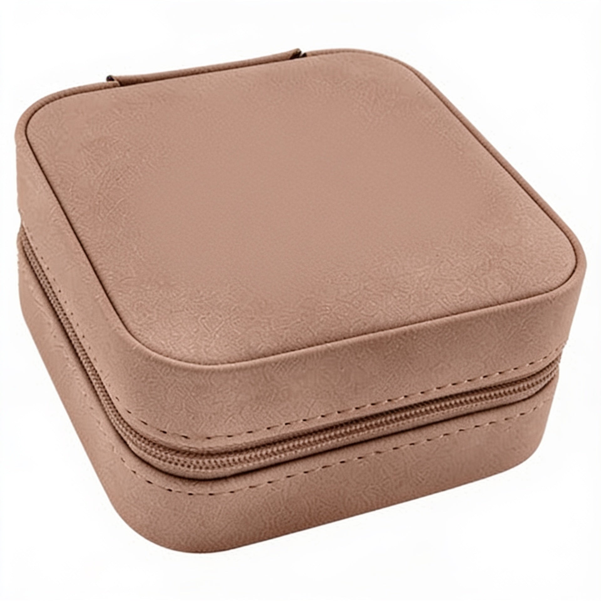 Blush Leatherette Travel Jewelry Box blank-preview