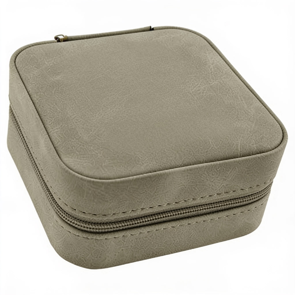 Light Green Leatherette Travel Jewelry Box blank-preview