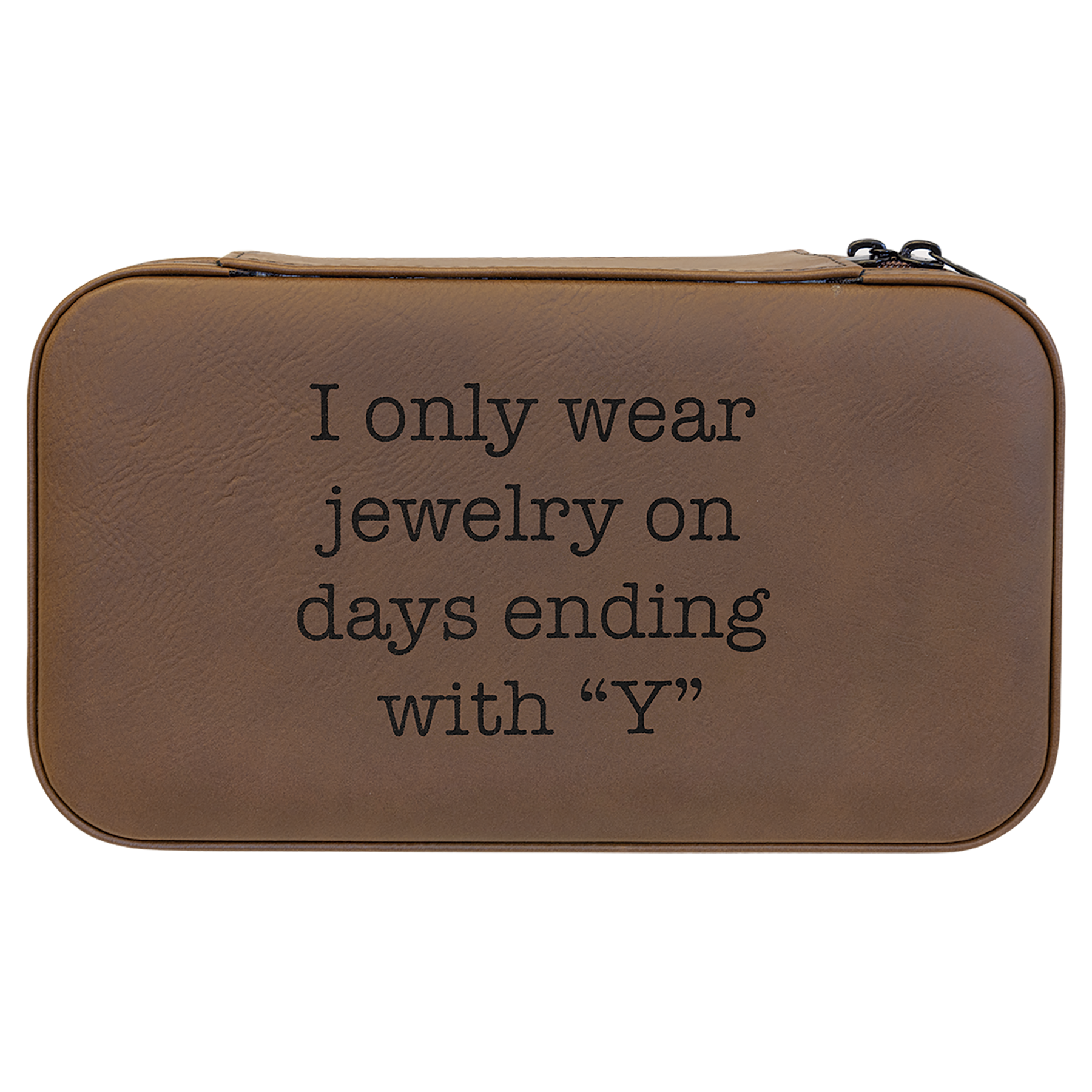 Dark Brown Large Leatherette Jewelry Box