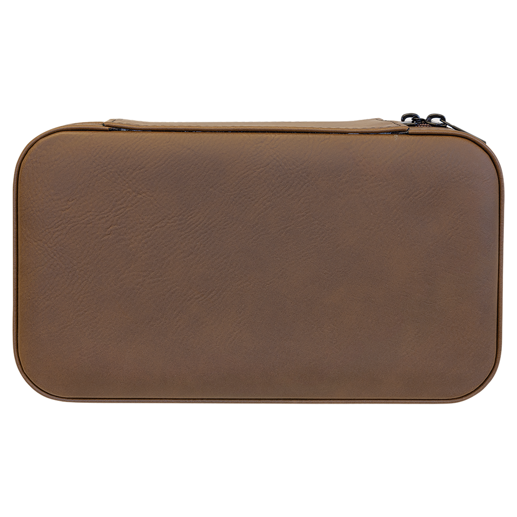 Dark Brown Large Leatherette Jewelry Box