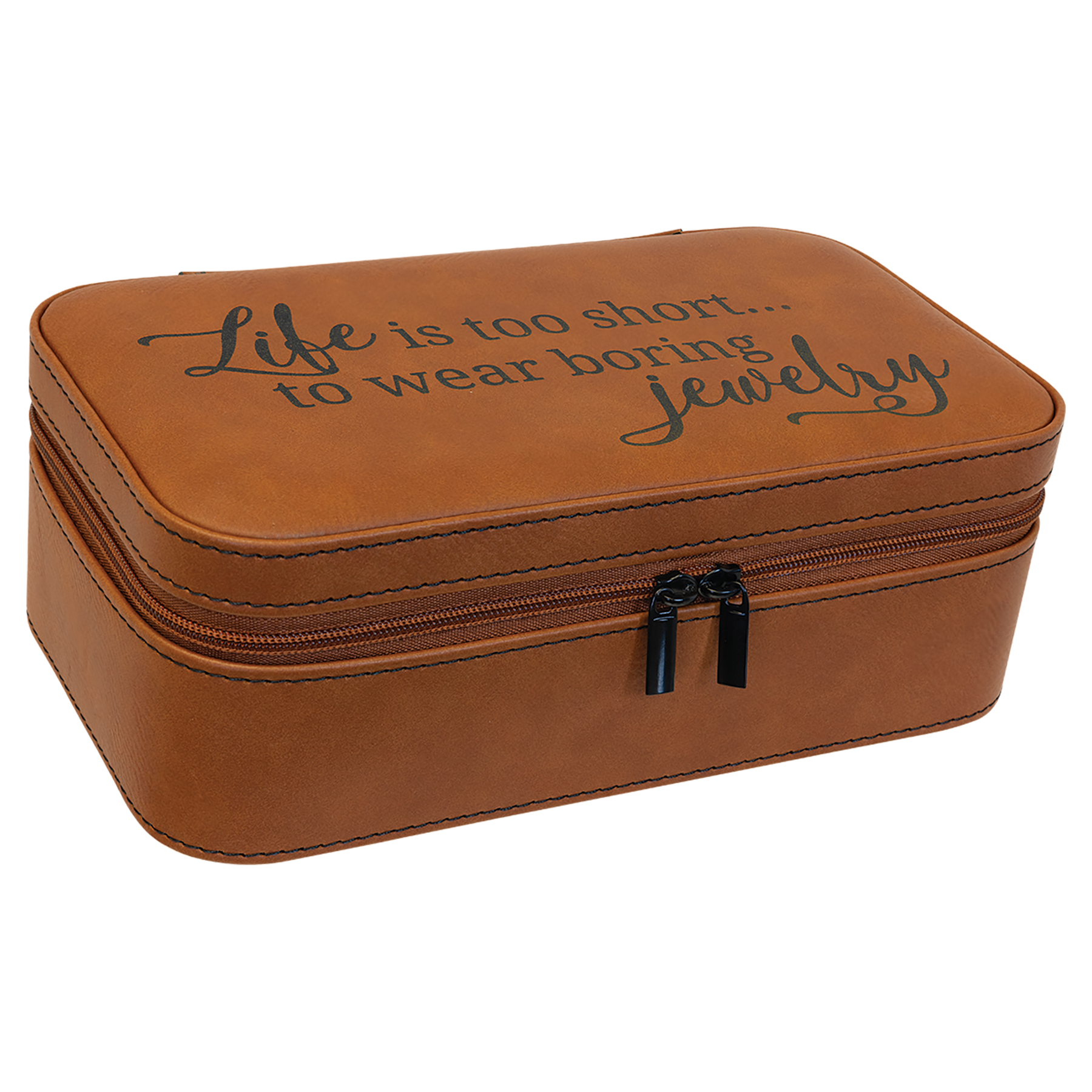 Rawhide Large Leatherette Jewelry Box