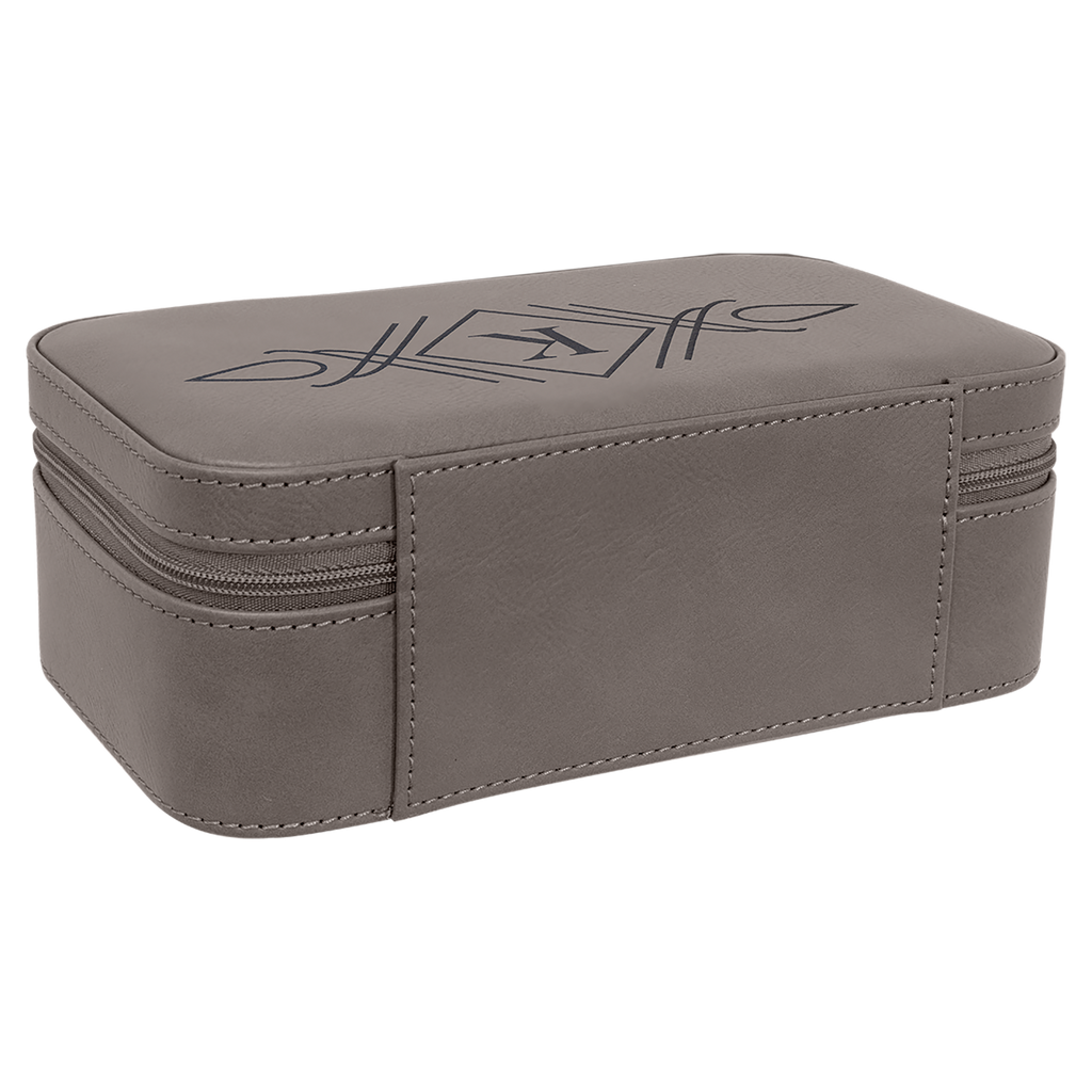 Gray Large Leatherette Jewelry Box