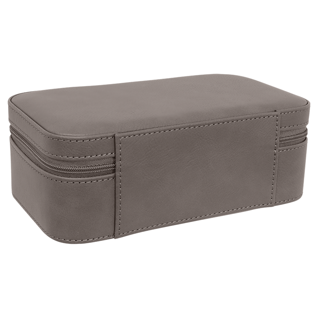 Gray Large Leatherette Jewelry Box blank-preview