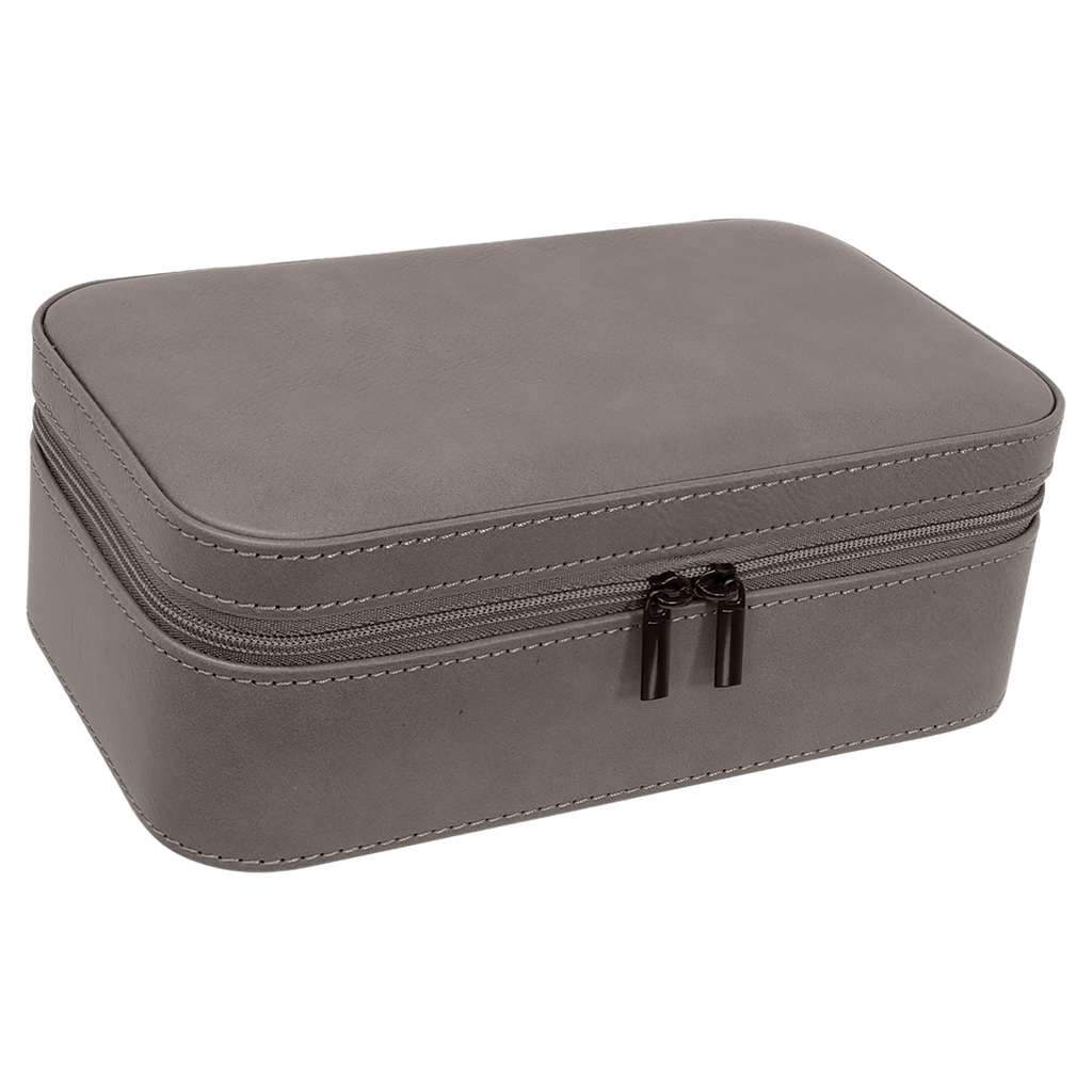 Gray Large Leatherette Jewelry Box