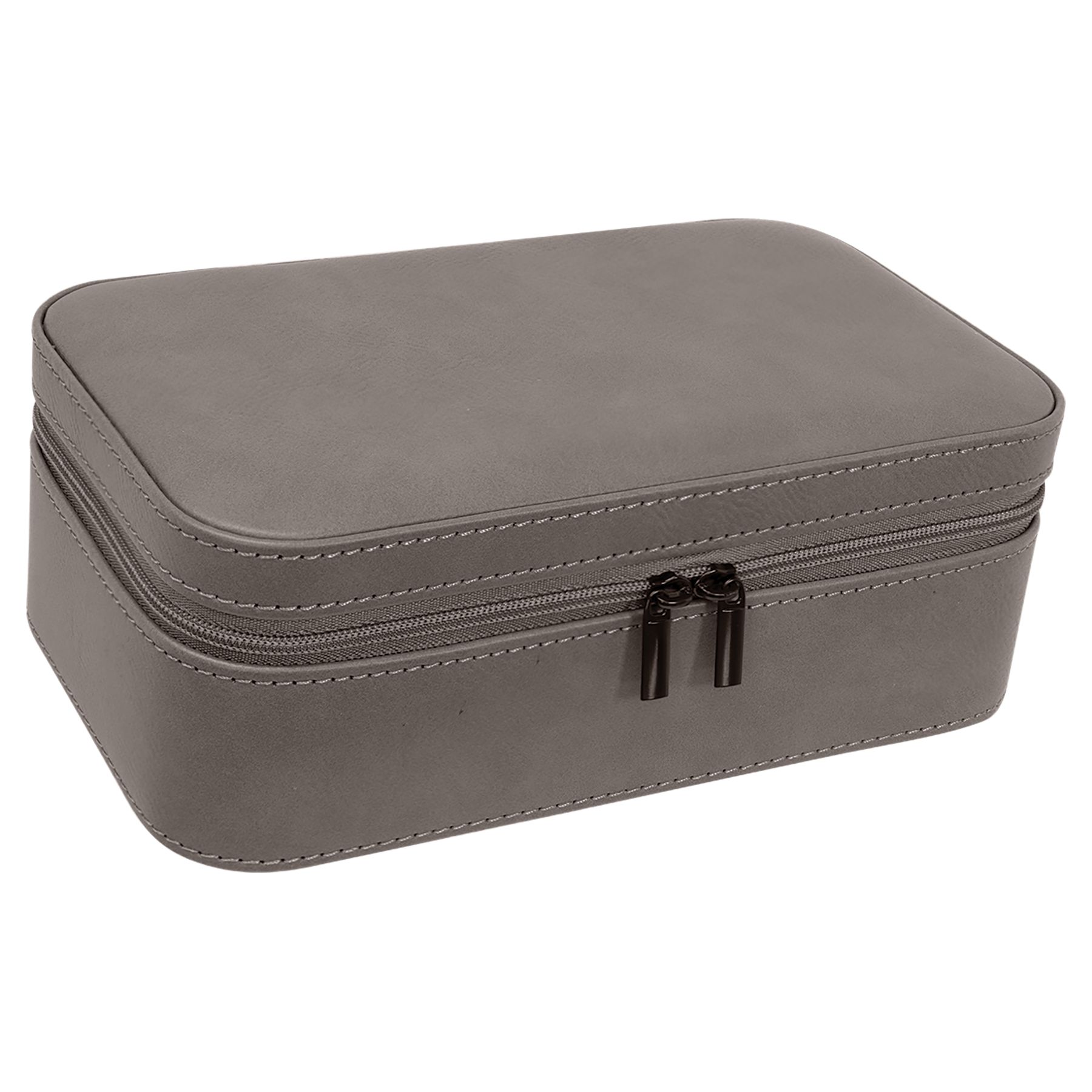 Gray Large Leatherette Jewelry Box