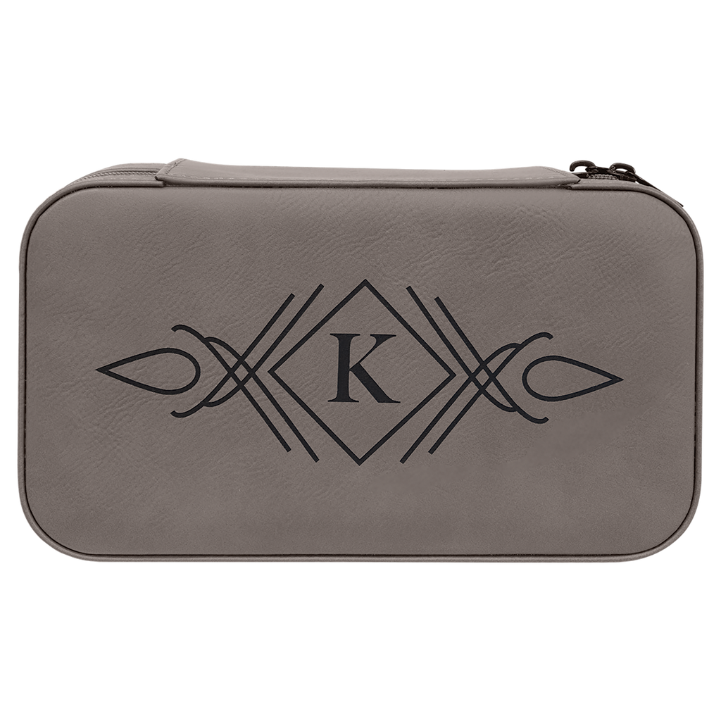 Gray Large Leatherette Jewelry Box