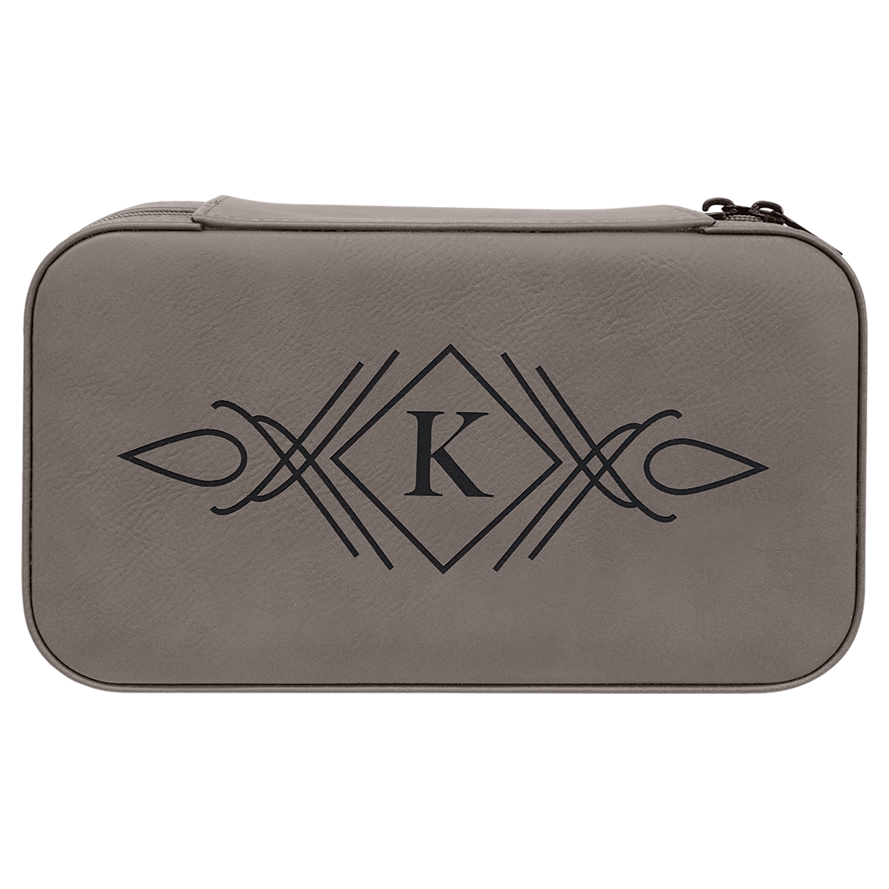 Gray Large Leatherette Jewelry Box