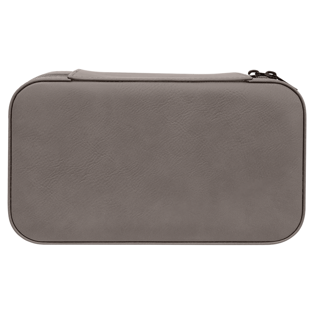 Gray Large Leatherette Jewelry Box