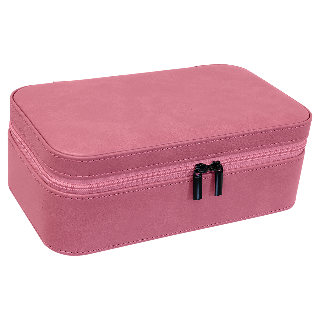 Pink Large Leatherette Jewelry Box