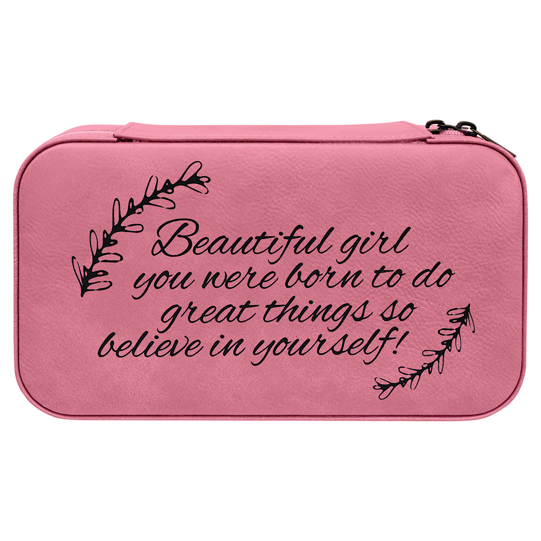 Pink Large Leatherette Jewelry Box