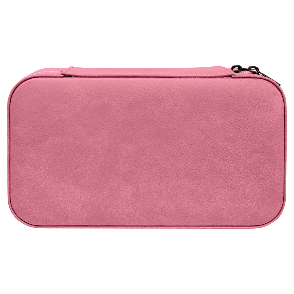 Pink Large Leatherette Jewelry Box