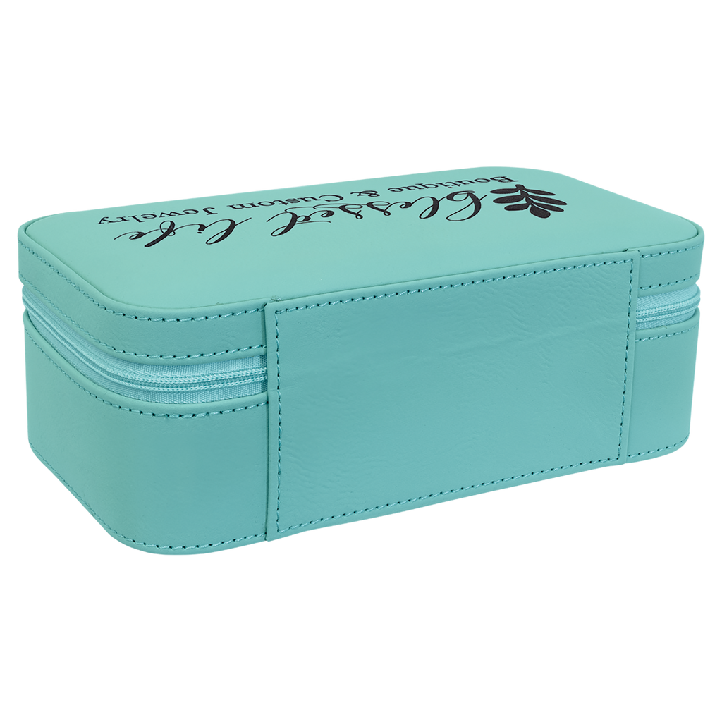 Teal Large Leatherette Jewelry Box