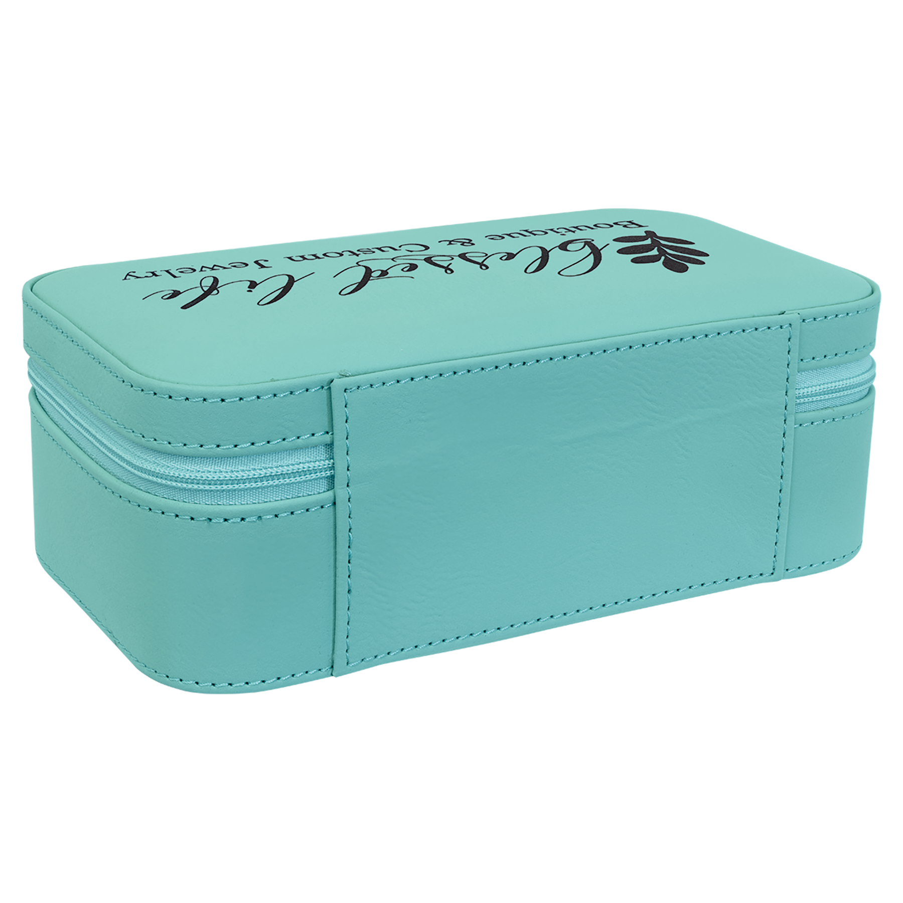 Teal Large Leatherette Jewelry Box