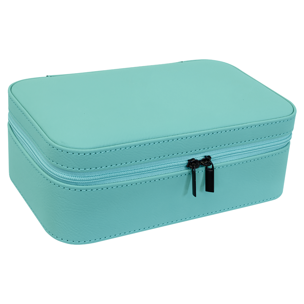 Teal Large Leatherette Jewelry Box
