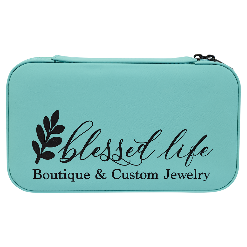 Teal Large Leatherette Jewelry Box