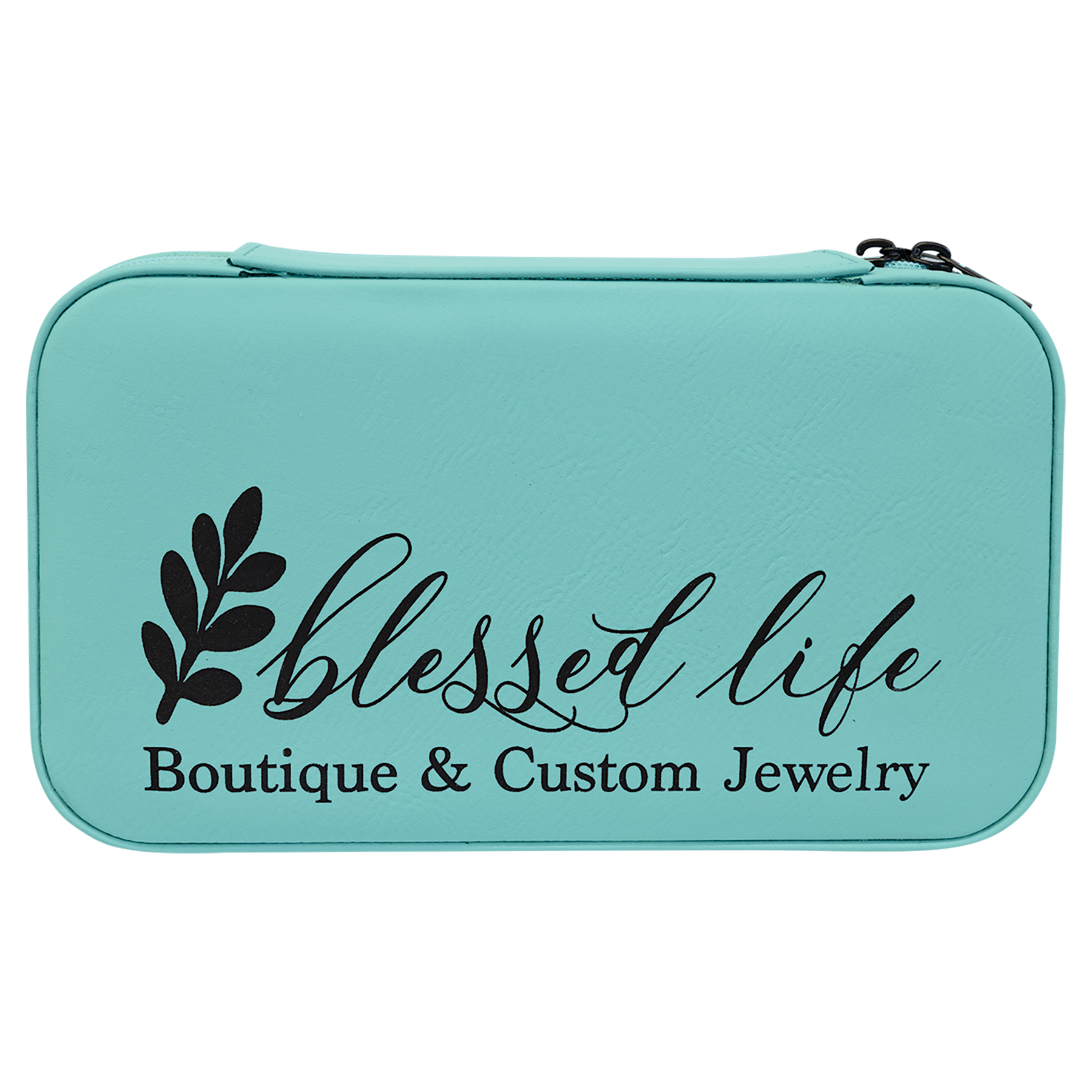 Teal Large Leatherette Jewelry Box