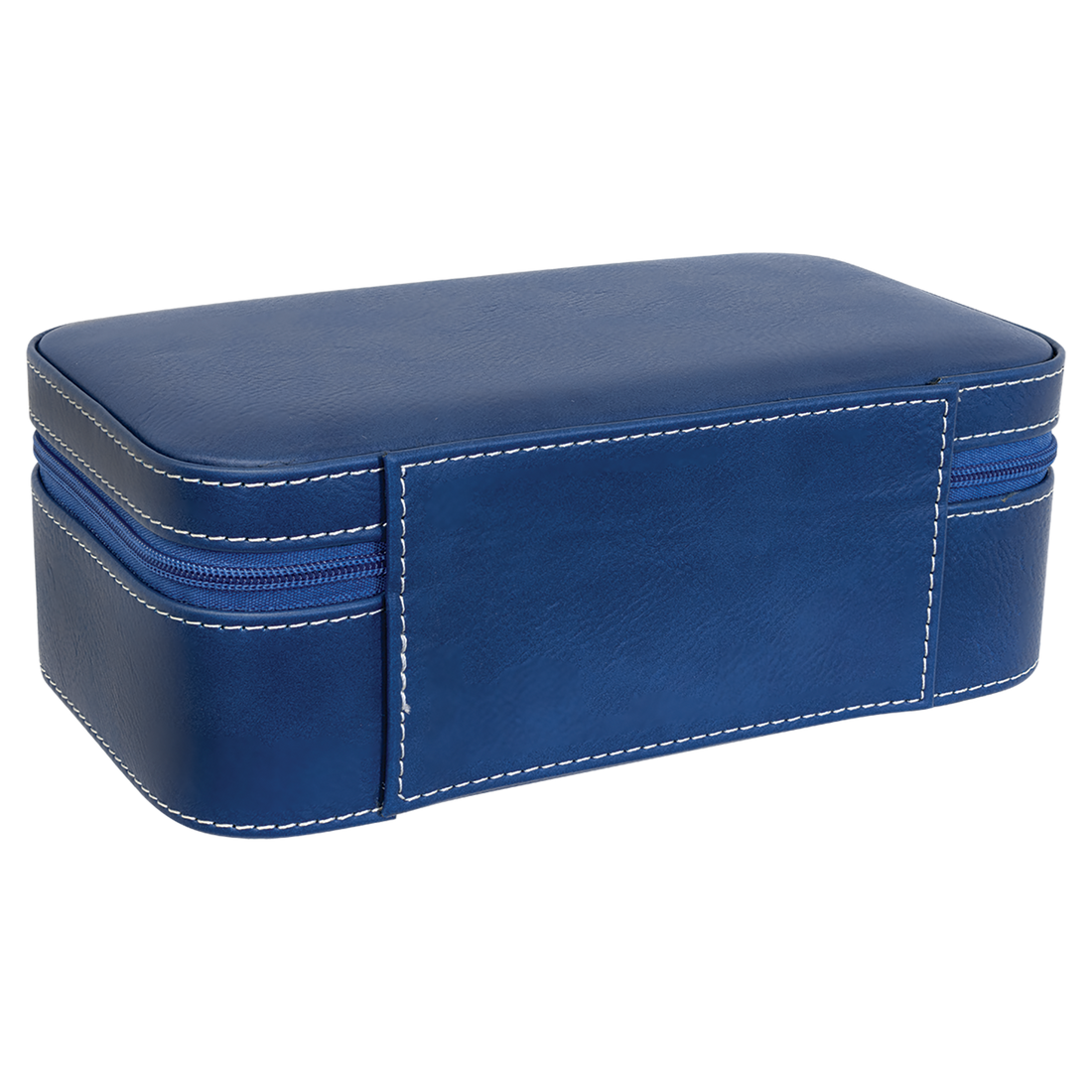 Leatherette Jewelry Box – Blue/Silver preview