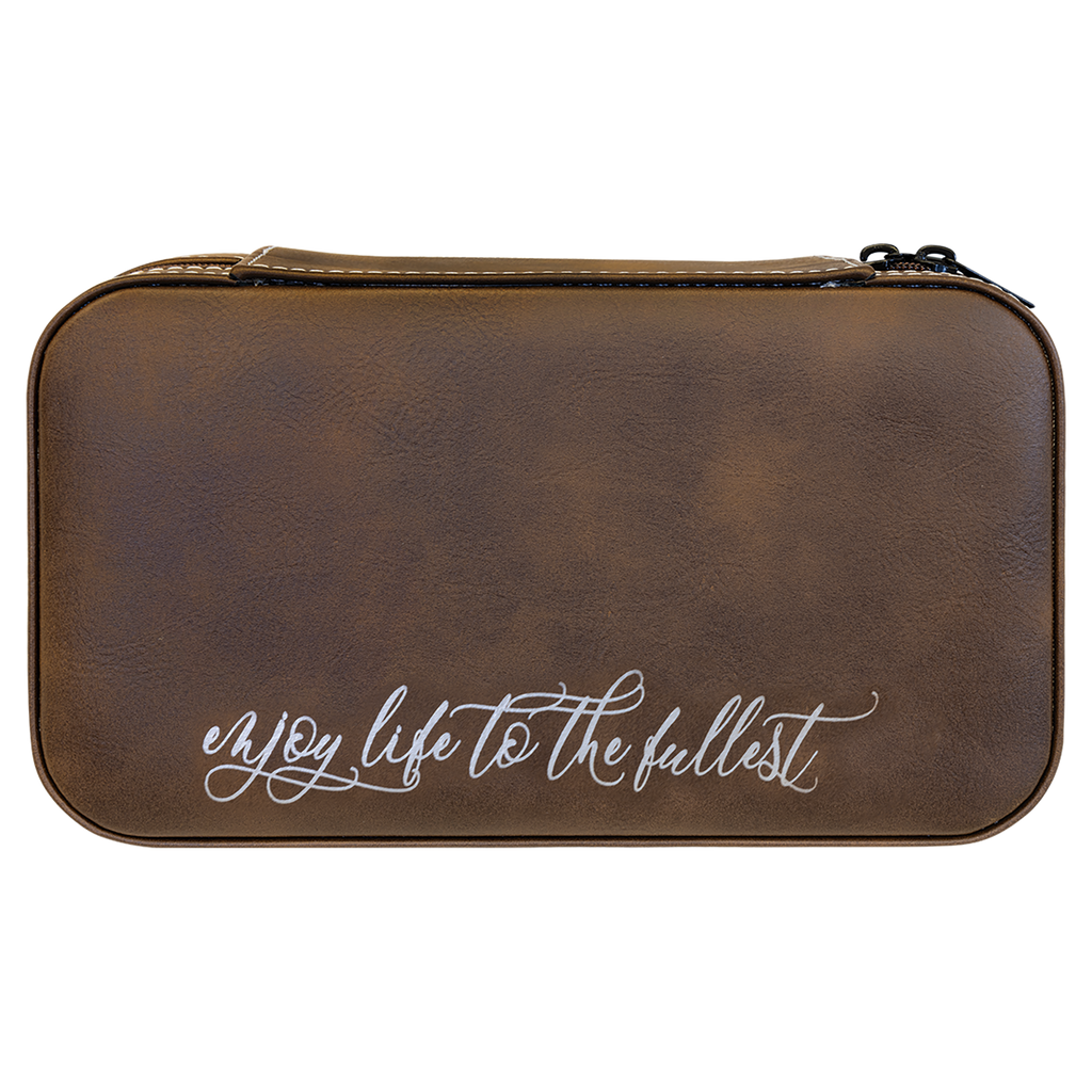 Rustic/Silver Large Leatherette Jewelry Box