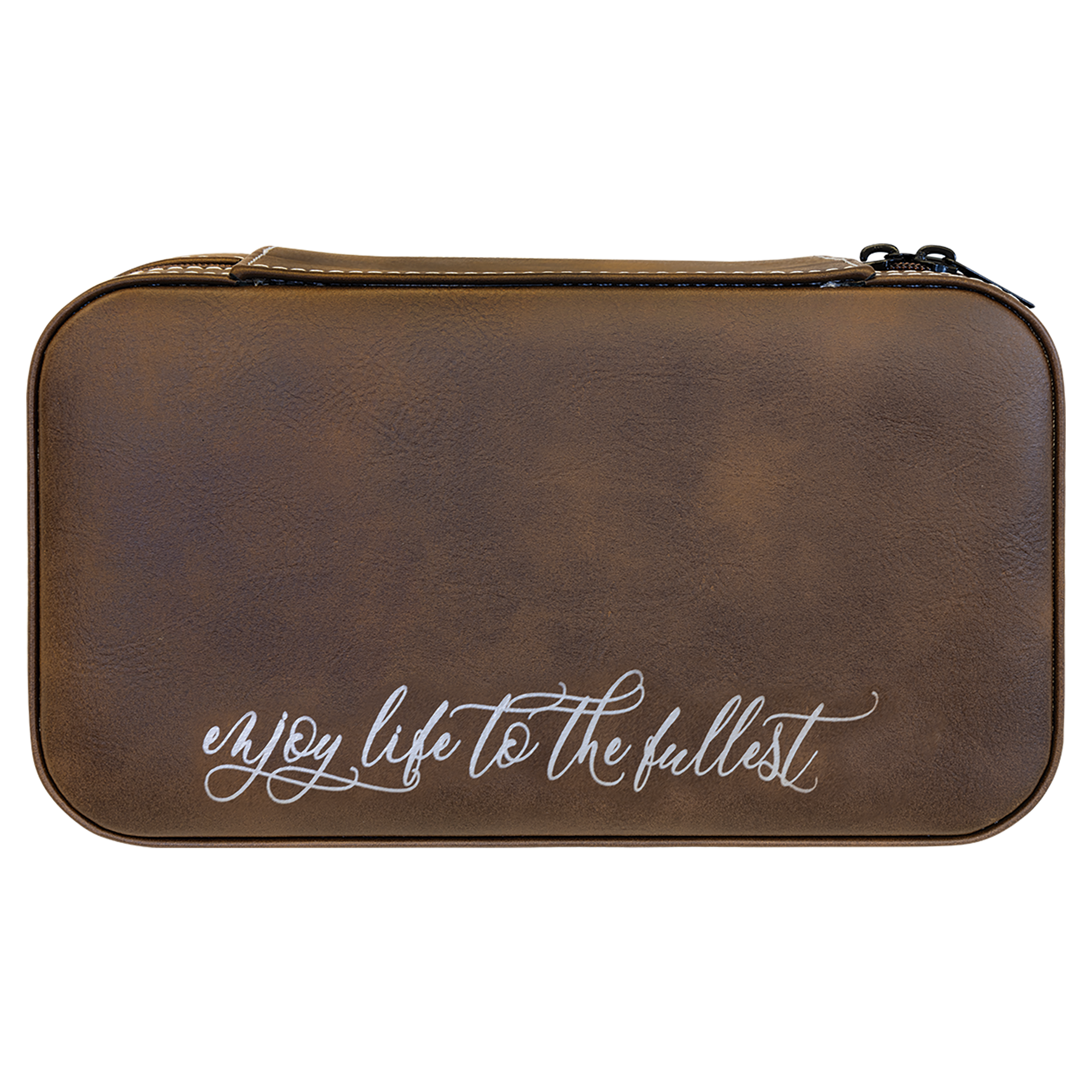 Rustic/Silver Large Leatherette Jewelry Box