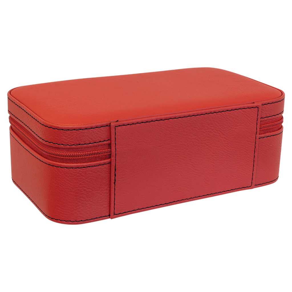 Red Large Leatherette Jewelry Box blank-preview