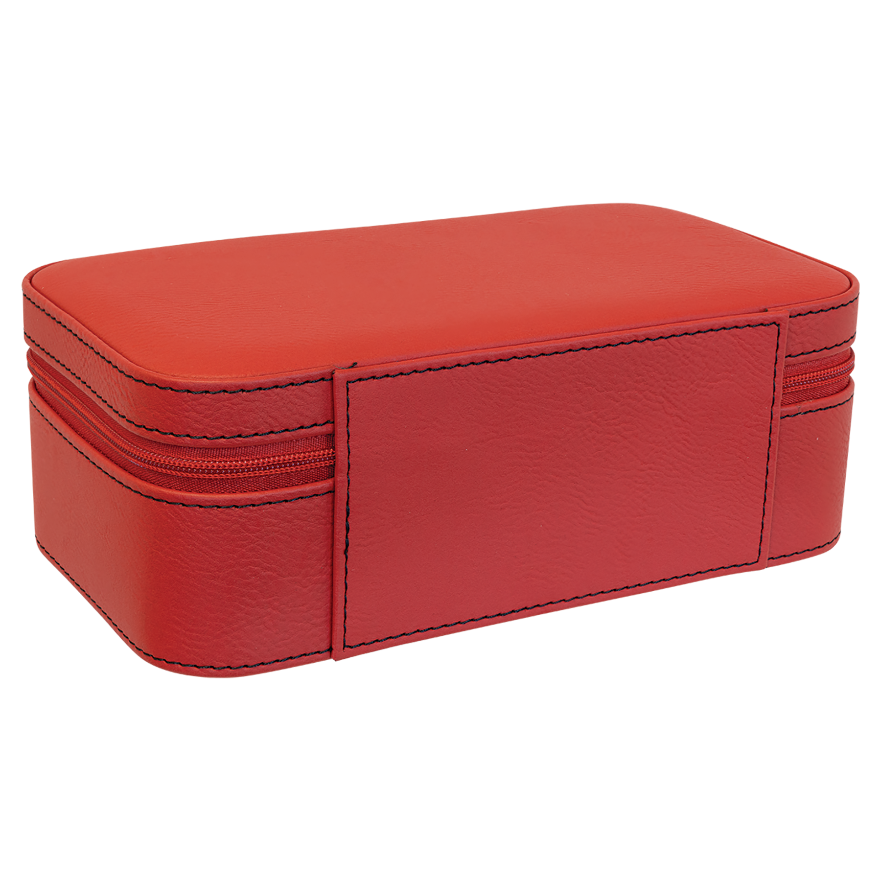 Red Large Leatherette Jewelry Box blank-preview