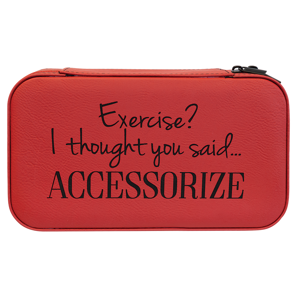 Red Large Leatherette Jewelry Box