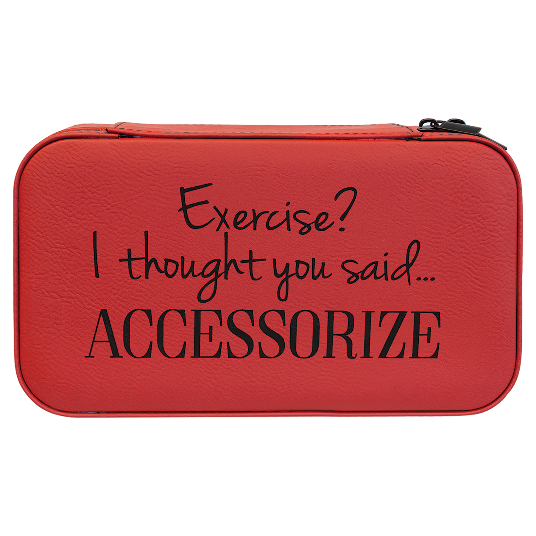 Red Large Leatherette Jewelry Box