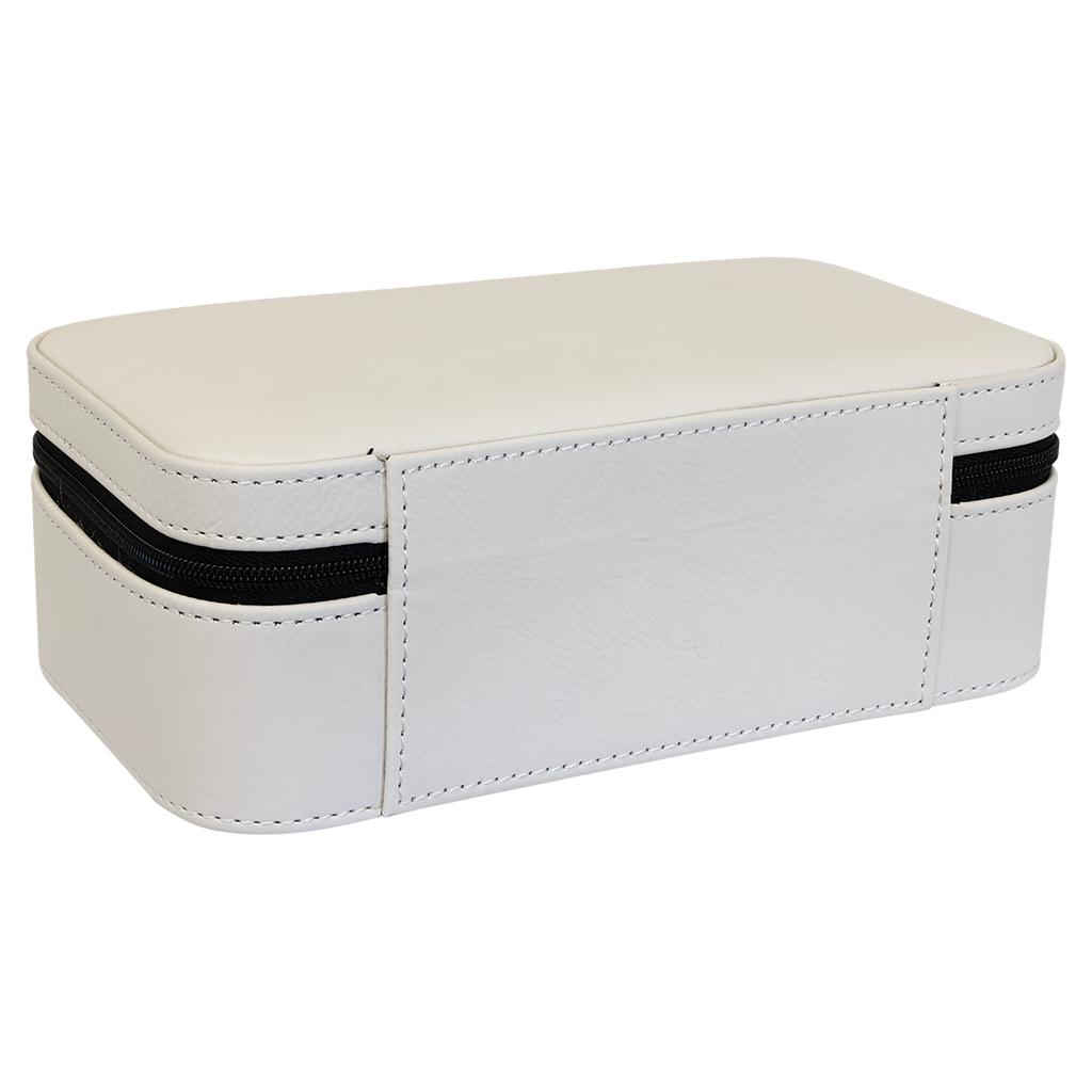 White Large Leatherette Jewelry Box blank-preview