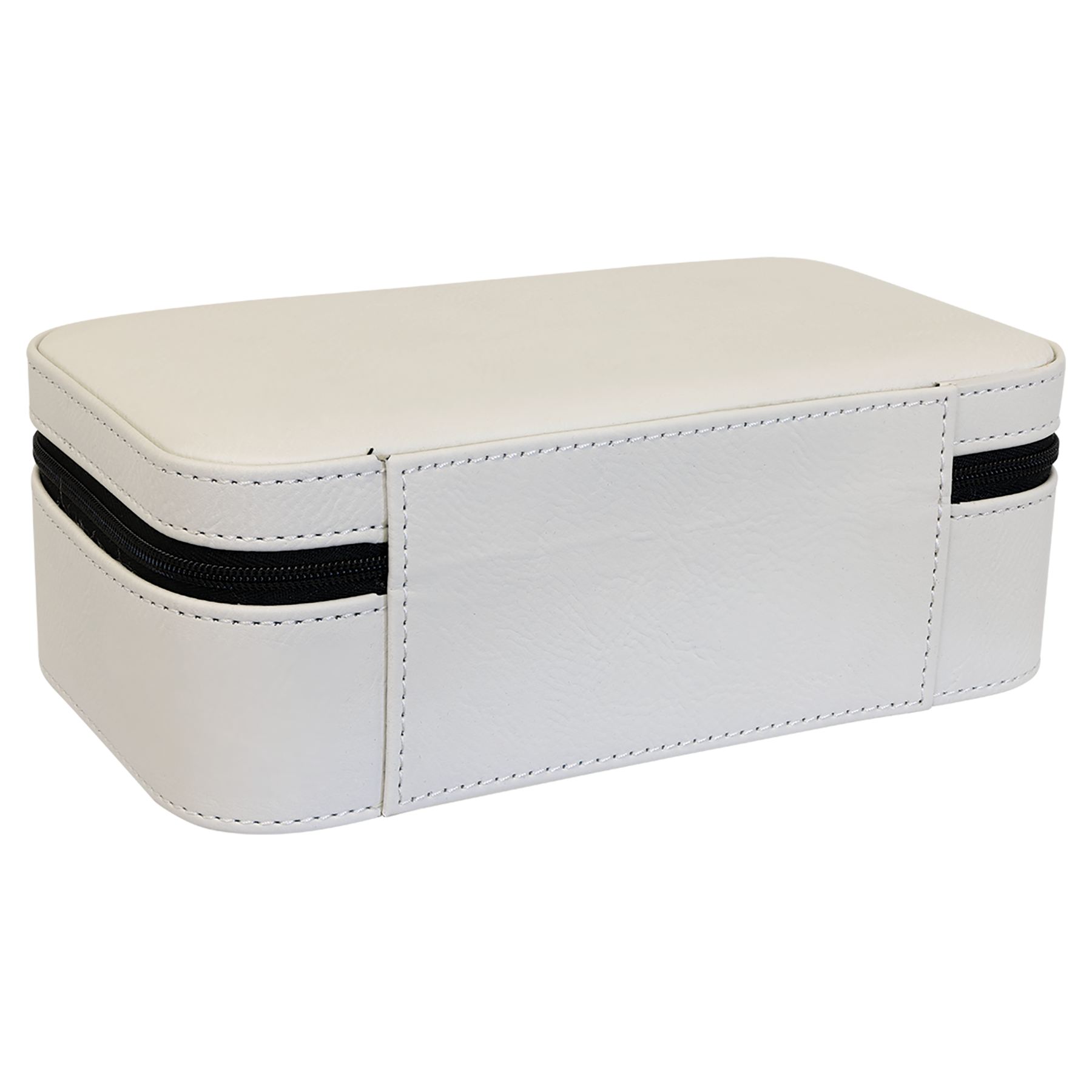 White Large Leatherette Jewelry Box blank-preview