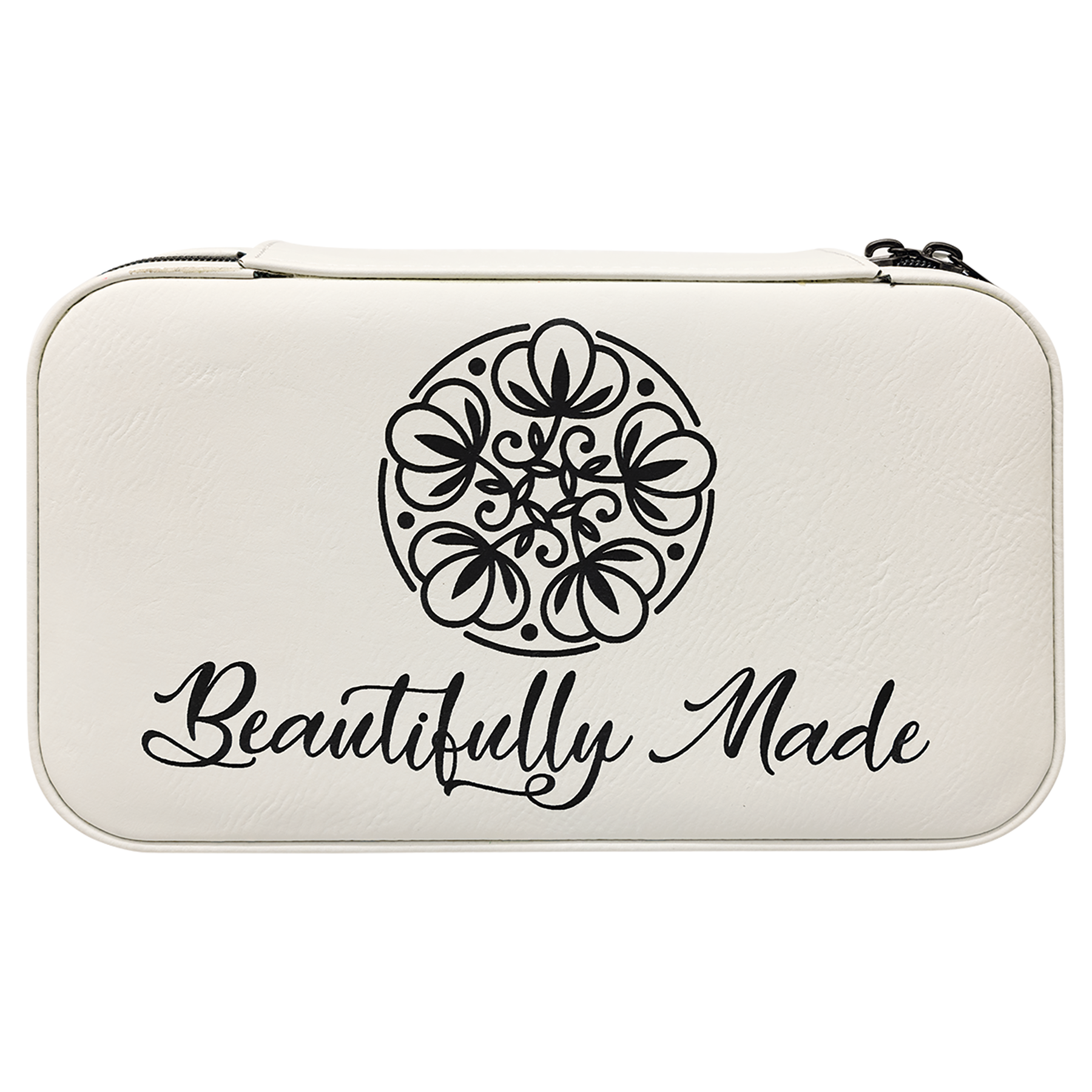 White Large Leatherette Jewelry Box