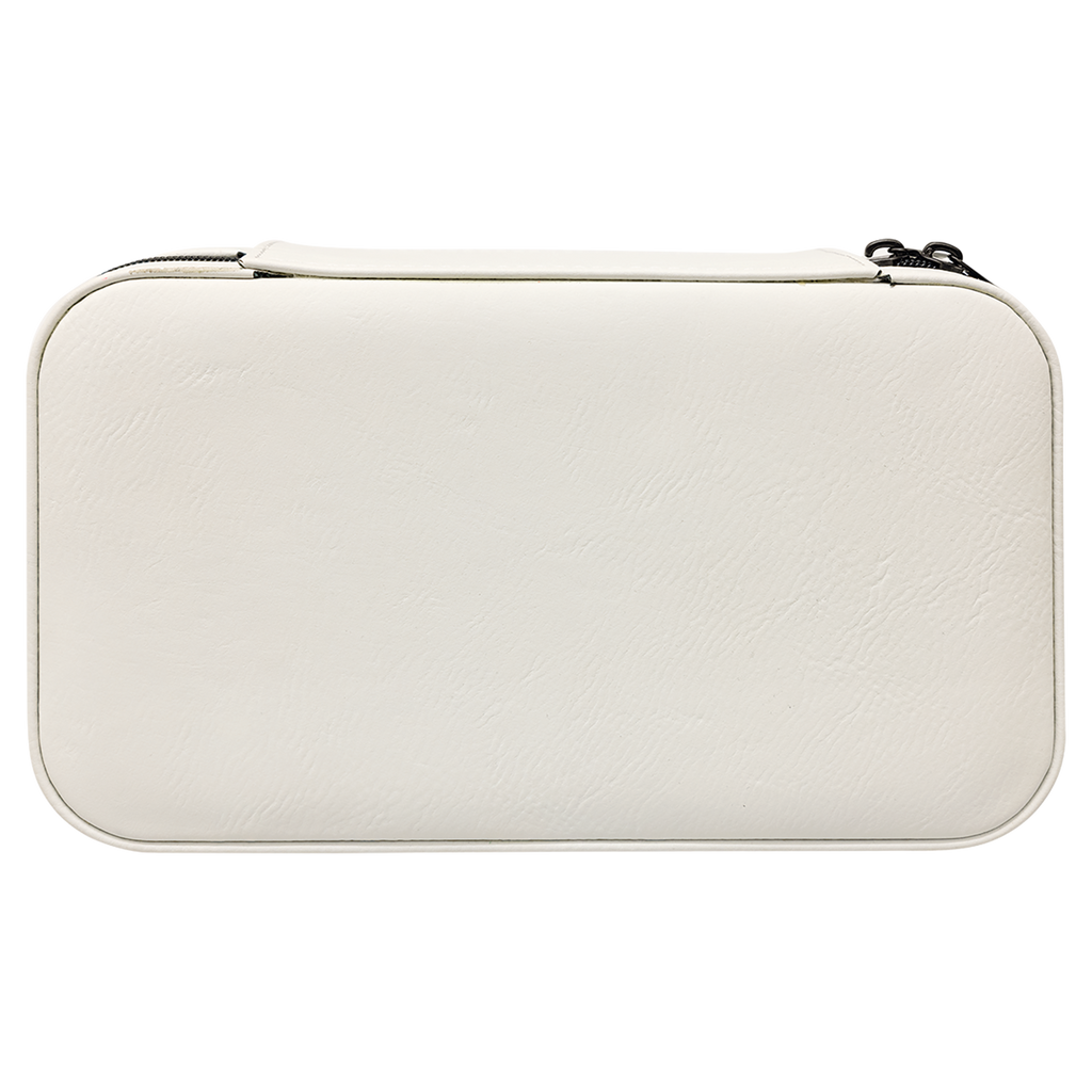 White Large Leatherette Jewelry Box