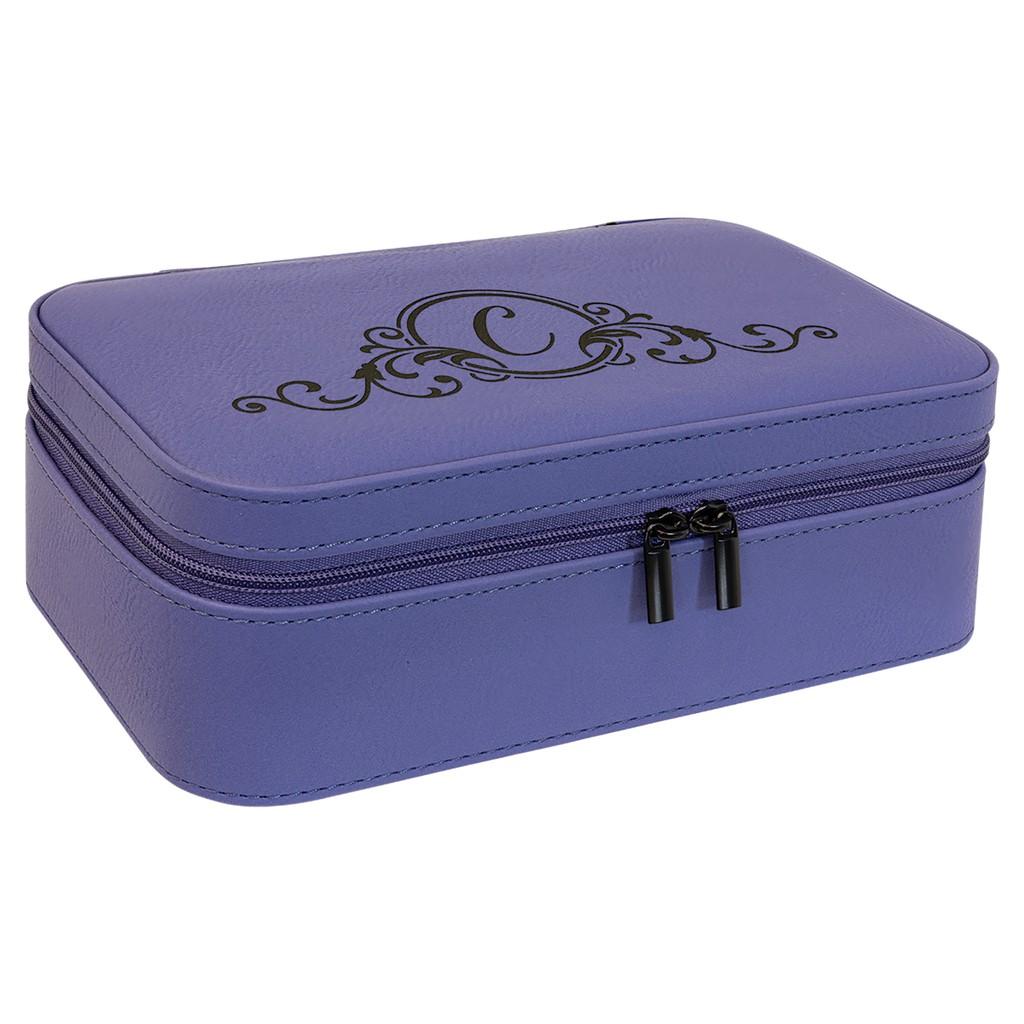 Purple Large Leatherette Jewelry Box