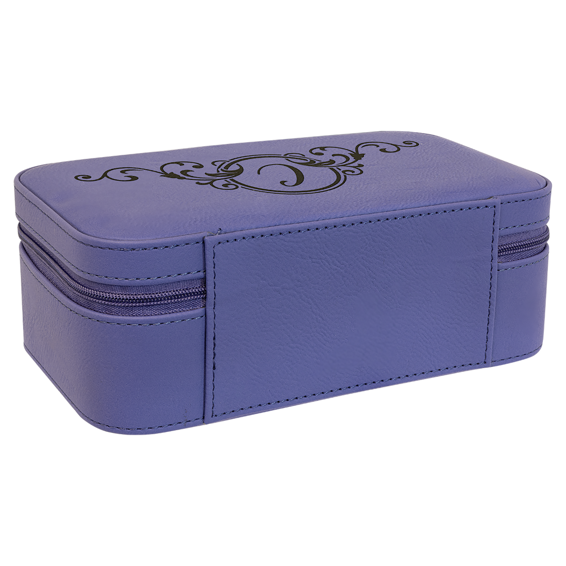 Purple Large Leatherette Jewelry Box