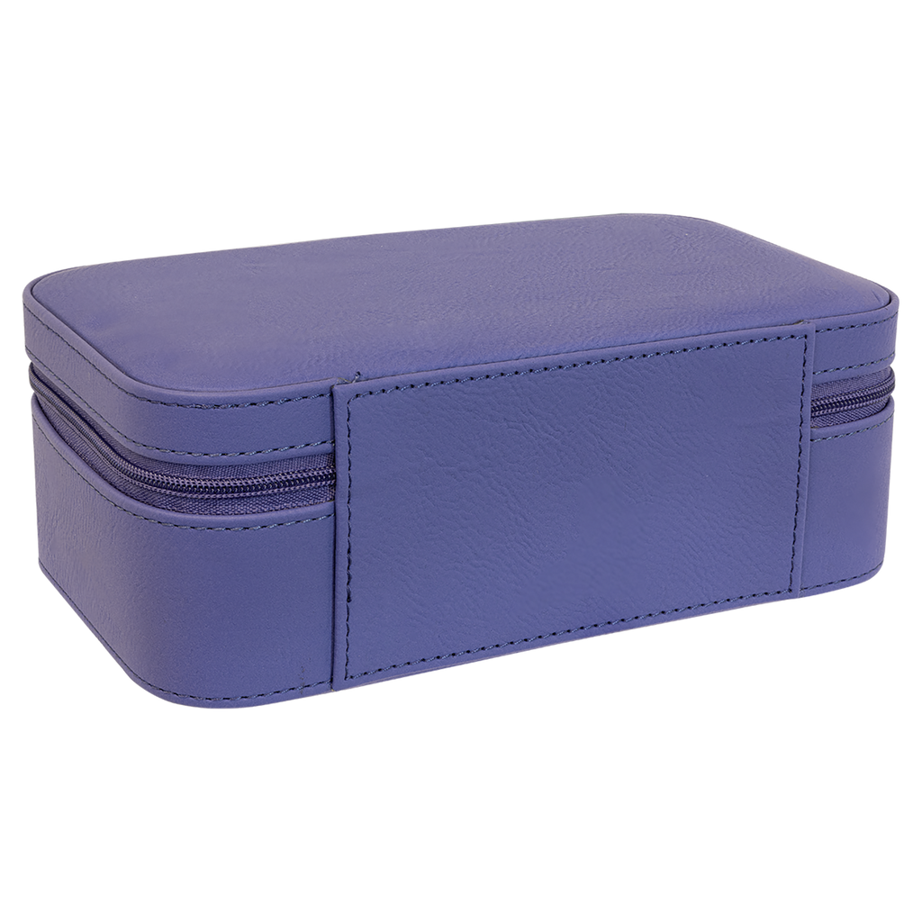 Purple Large Leatherette Jewelry Box blank-preview