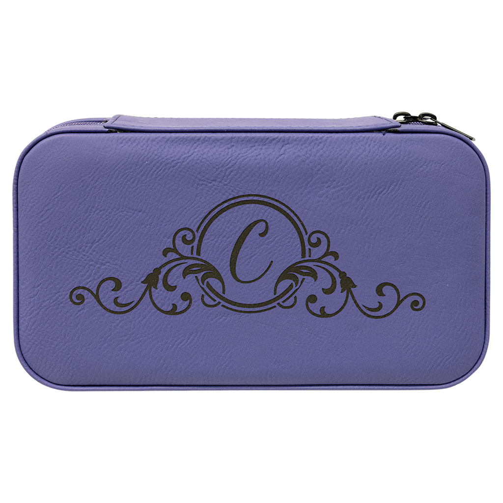 Purple Large Leatherette Jewelry Box