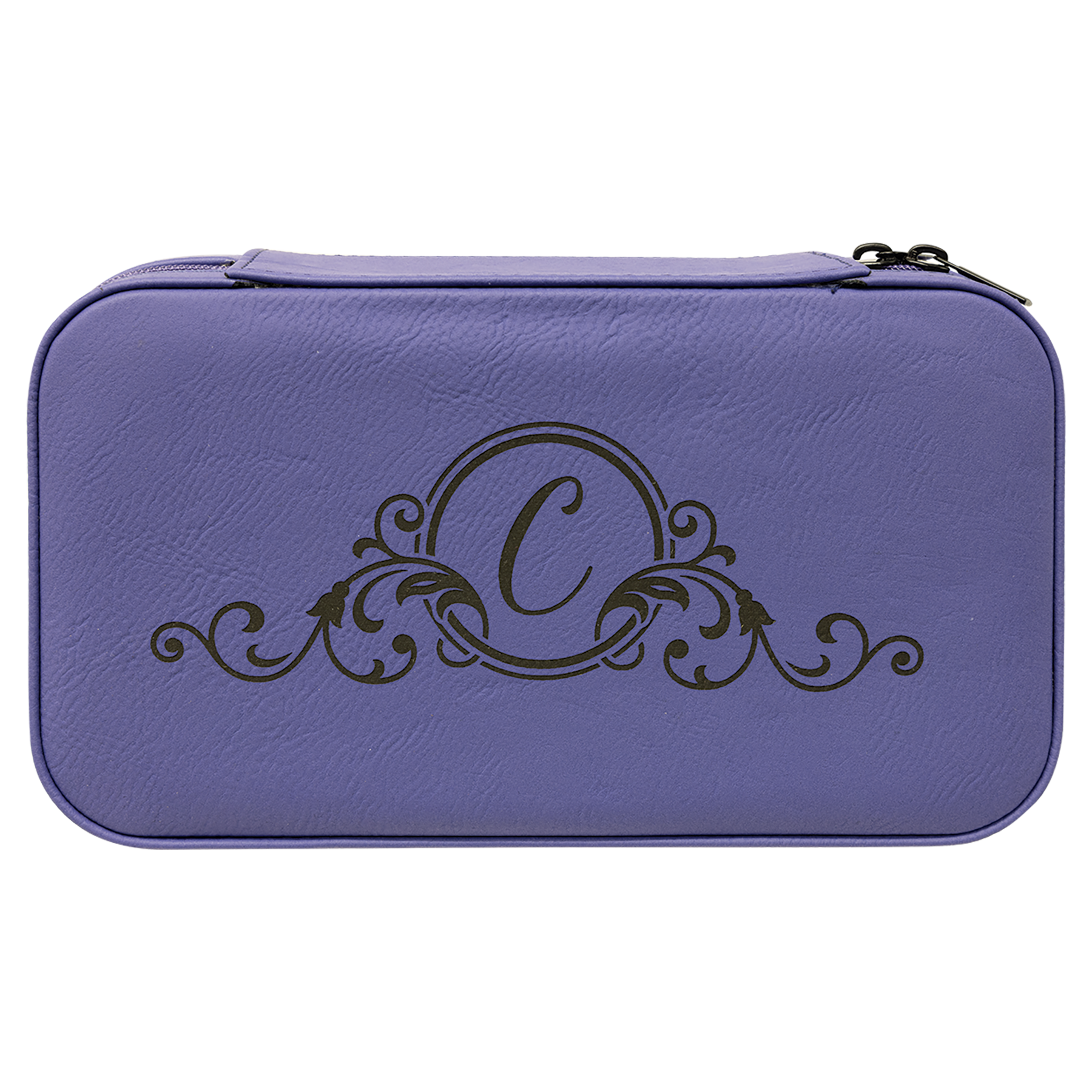 Purple Large Leatherette Jewelry Box