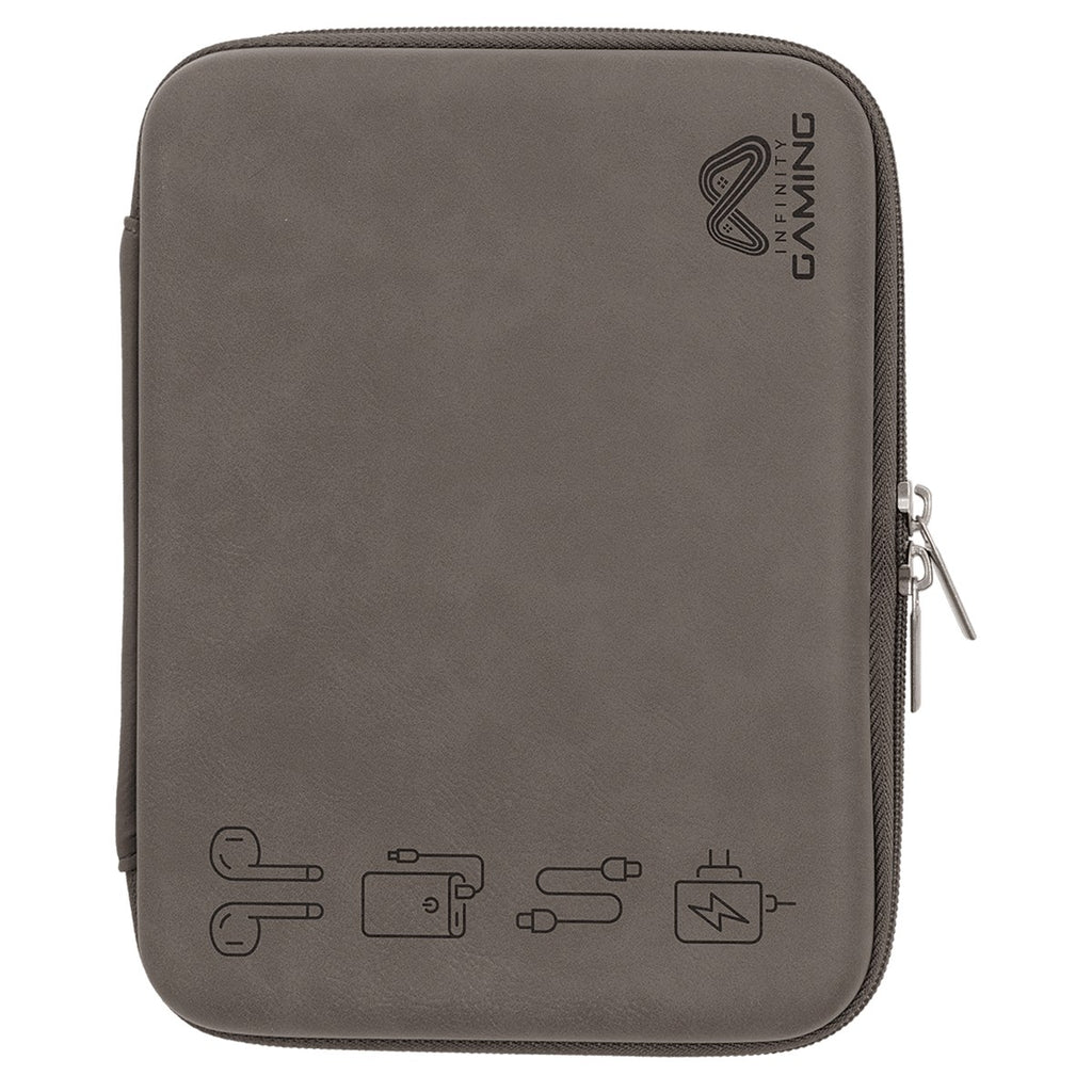 Gray Leatherette Cord Case