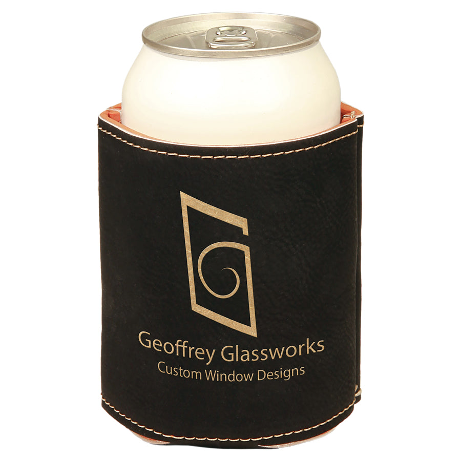 Black/Gold Leatherette Beverage Holder