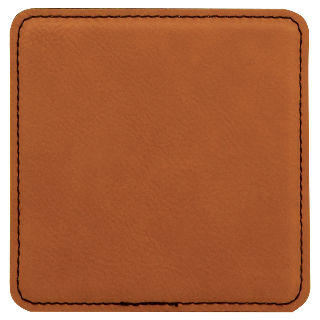 Rawhide Square Leatherette Coaster blank-preview