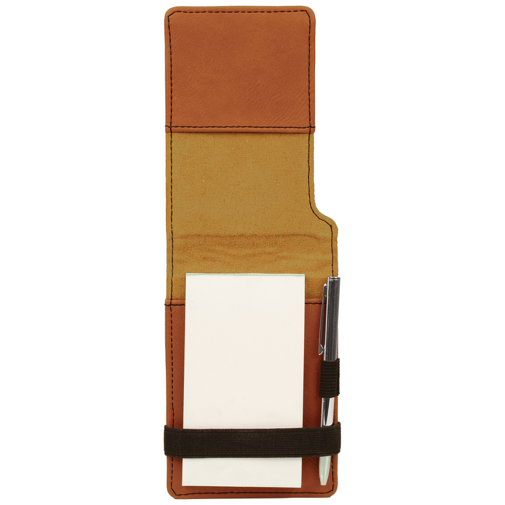 Rawhide Leatherette Mini Notepad with Pen