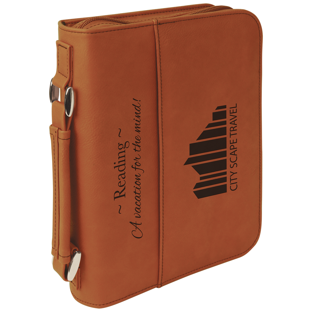 Rawhide Leatherette Book/Bible Cover with Zipper