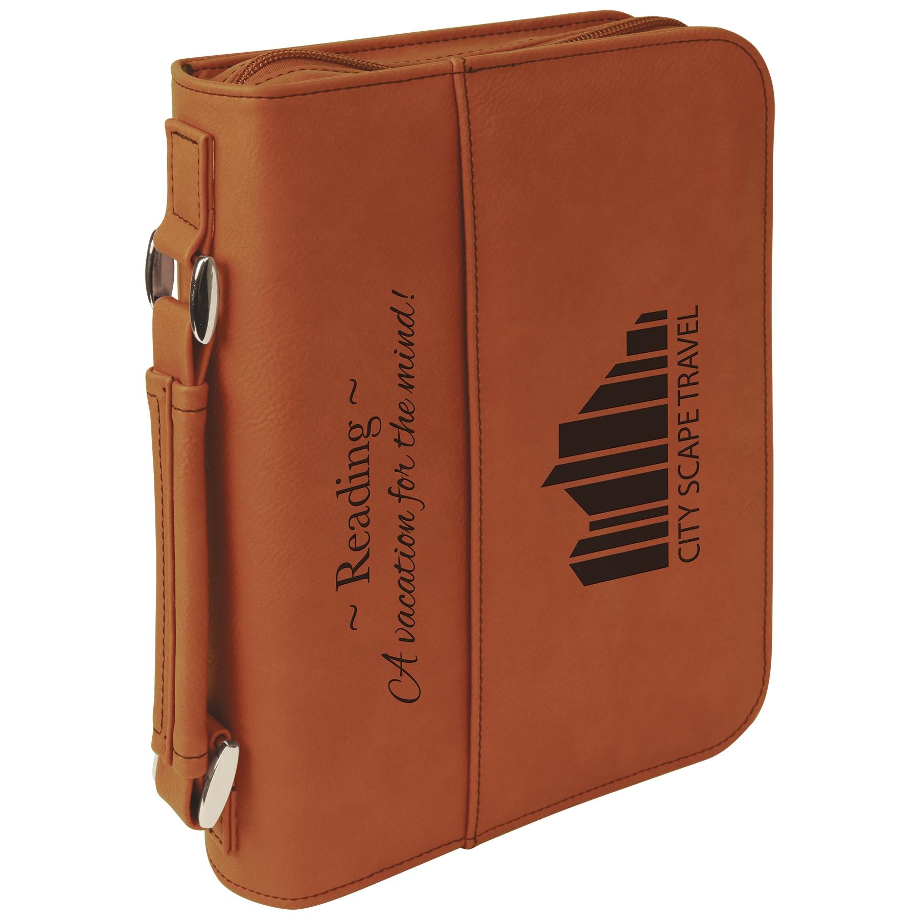 Rawhide Leatherette Book/Bible Cover with Zipper