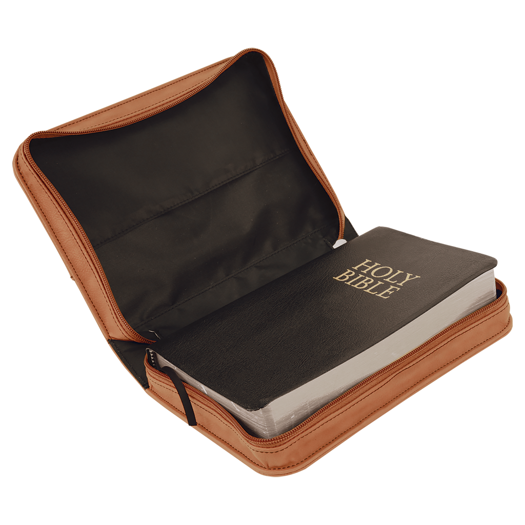 Rawhide Leatherette Book/Bible Cover with Zipper