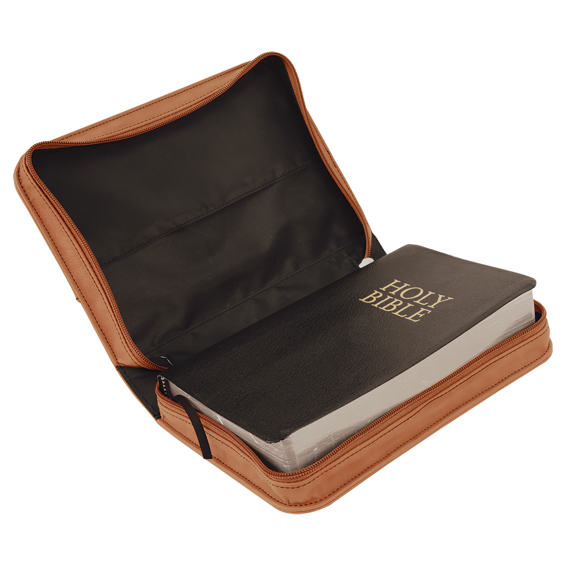 Rawhide Leatherette Book/Bible Cover with Zipper