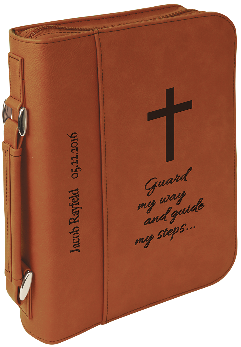Rawhide Leatherette Book/Bible Cover with Zipper