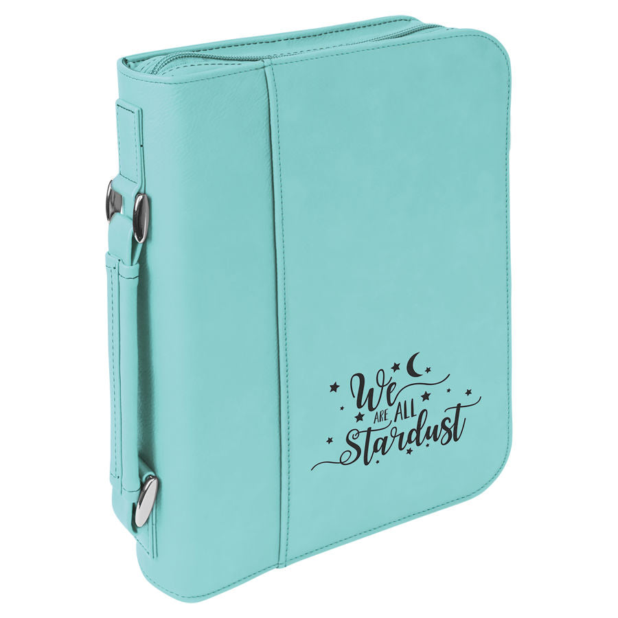 Teal Leatherette Book/Bible Cover with Zipper