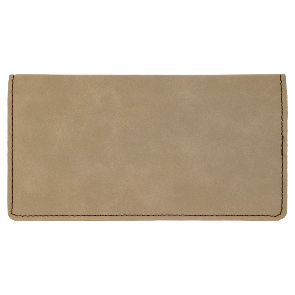 Light Brown Leatherette Checkbook Cover blank-preview