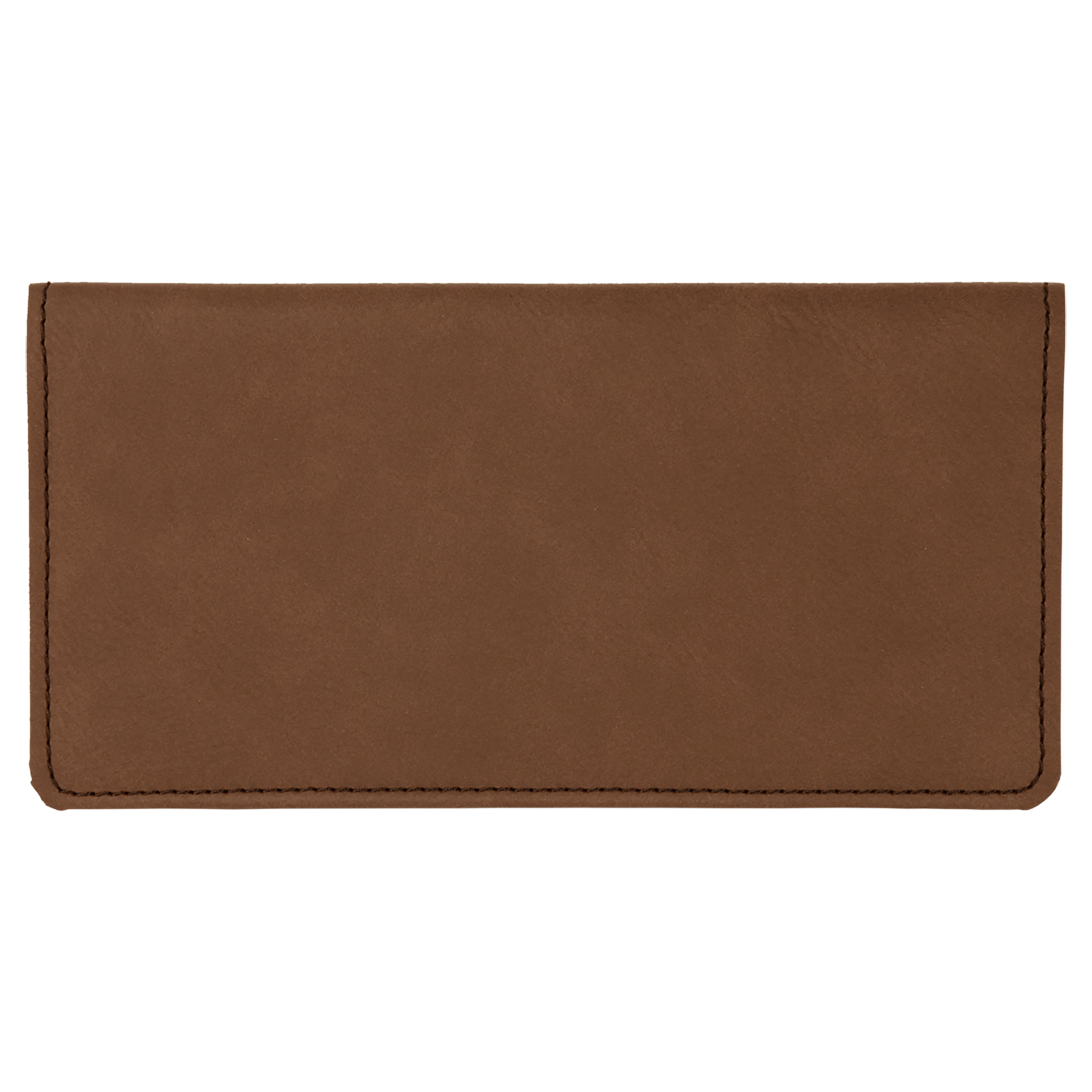 Dark Brown Leatherette Checkbook Cover blank-preview