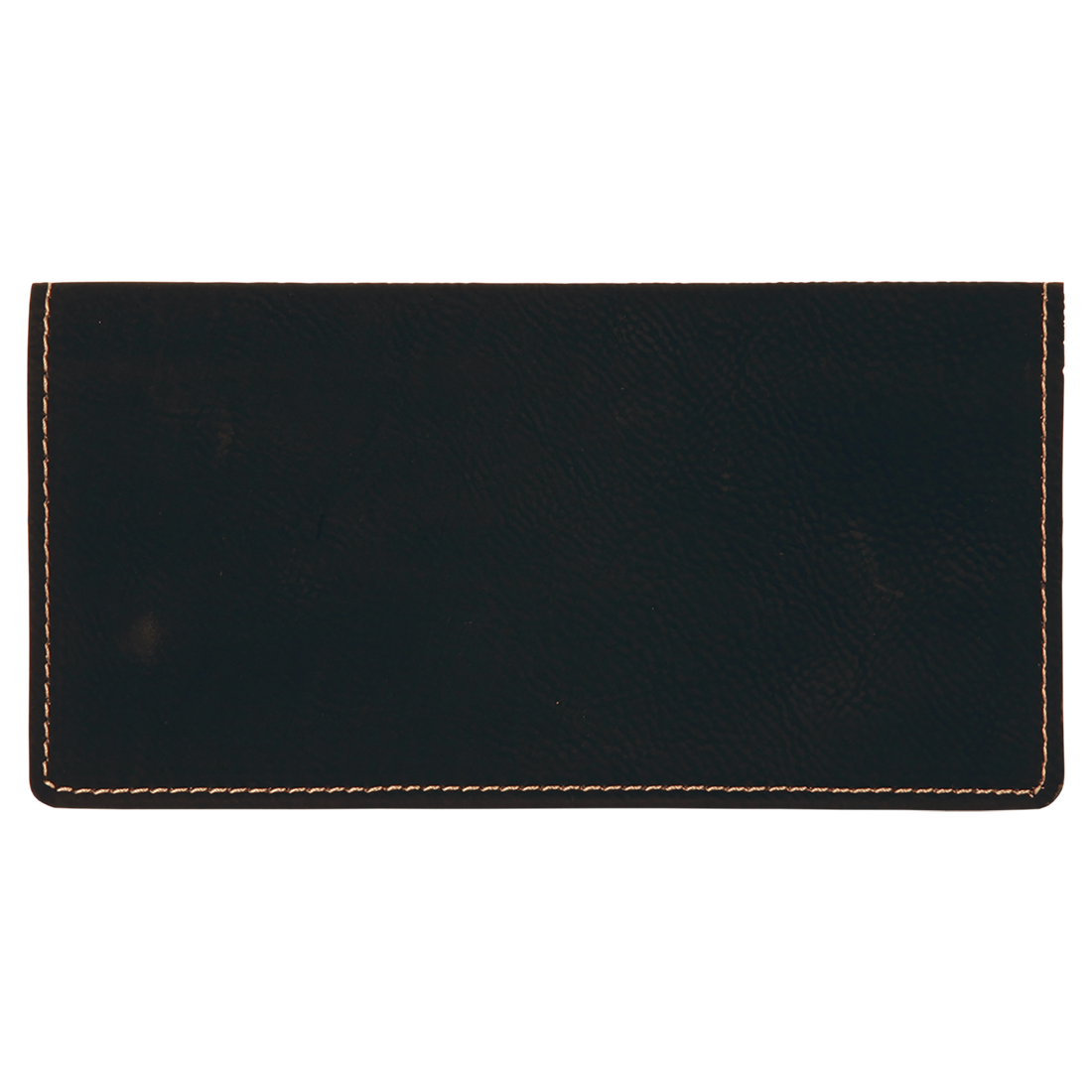 Leatherette Checkbook Cover – Black (Gold) preview
