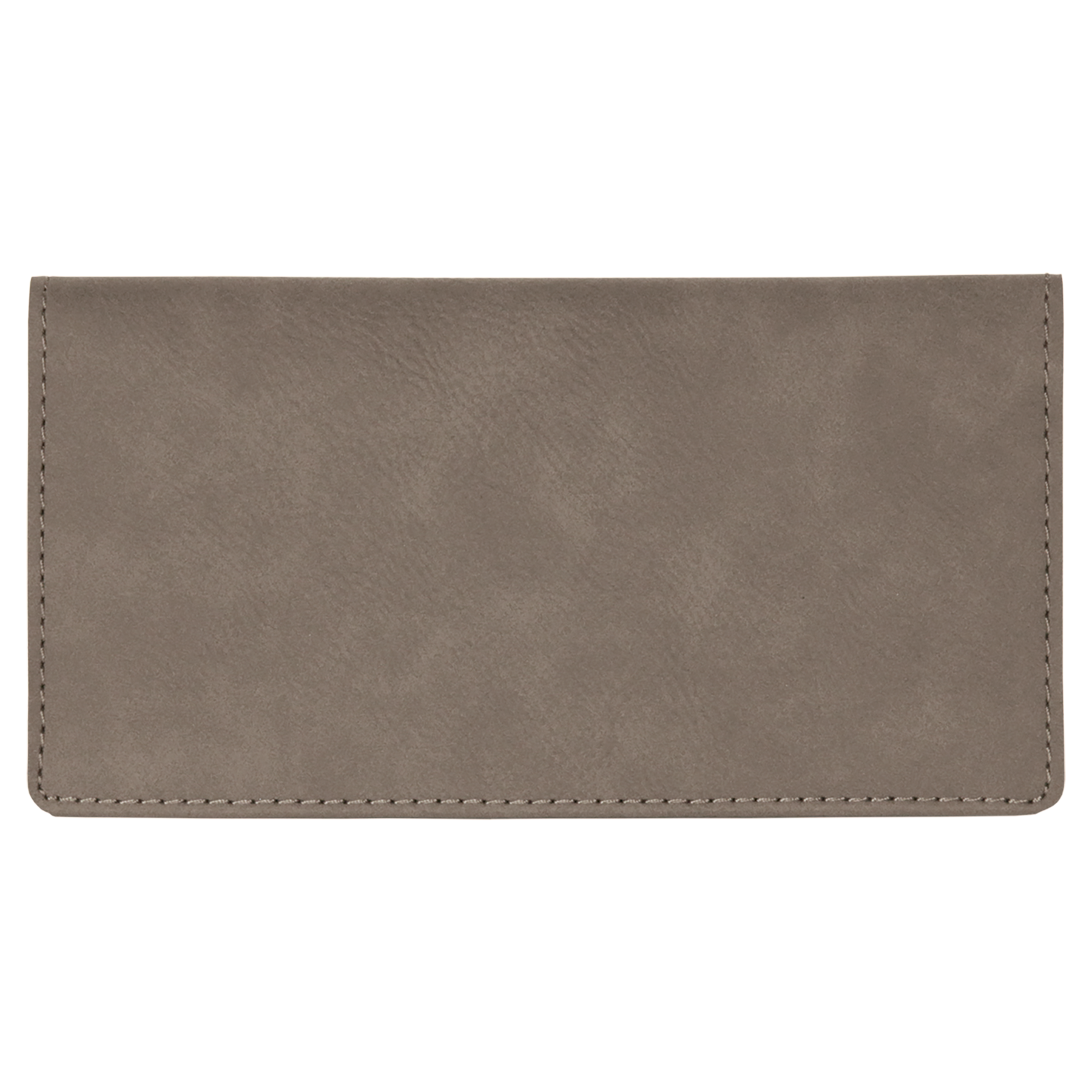 Gray Leatherette Checkbook Cover blank-preview